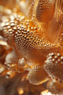 金色梦幻颗粒微观景象