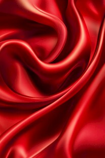 红色绸缎的柔美纹理