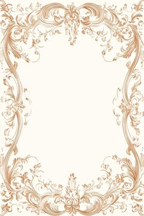 欧式复古金色花纹边框