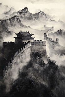 水墨长城之壮美景观