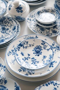 中式青花瓷餐具精美组合