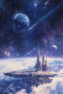 梦幻星际太空站景观