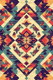 民族风几何图案纹理背景