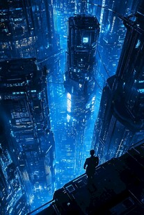 未来都市中孤独的守望者