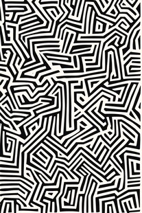 黑白抽象几何线条图案