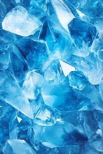 蓝色晶体特写