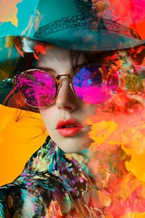 梦幻色彩时尚女性形象