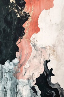 抽象水墨色彩交融艺术画