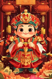 可爱财神送福来