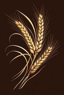 金色麦穗插画