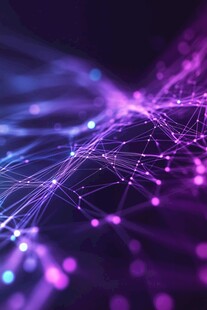 梦幻紫色科技线条光影图