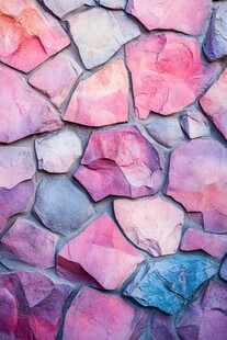 梦幻多彩石墙纹理