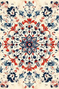 复古民族风花卉图案设计