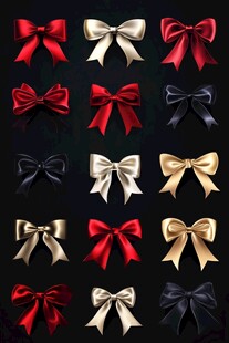 多彩精美蝴蝶结展示