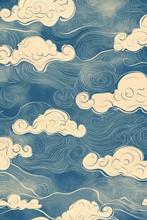 中式云纹图案背景纹理