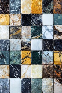 多彩大理石瓷砖拼接图案