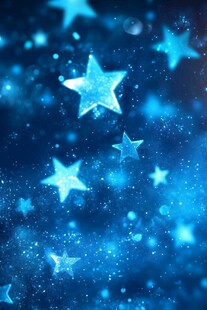 梦幻蓝色星星背景图