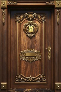欧式奢华实木雕花入户门