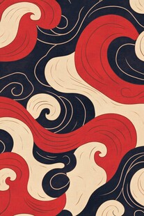 中式传统海浪纹图案设计