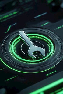 科技感扳手图标设计元素