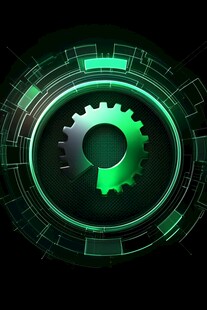 科技感齿轮特效背景图