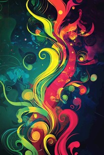 炫彩动感抽象花纹背景图