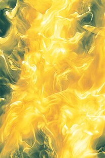 流动的金黄火焰艺术画面