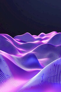 梦幻紫色流动波点曲面