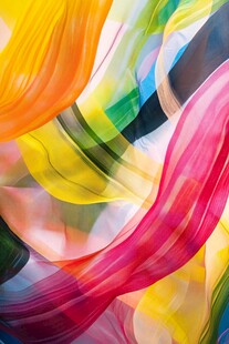 绚丽多彩飘带抽象艺术图