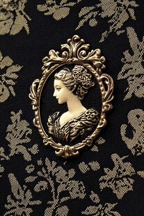 复古浮雕美人胸针饰品