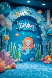 美人鱼主题生日派对场景