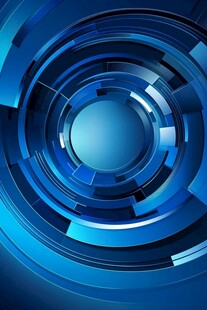 蓝色科技风圆形背景图案