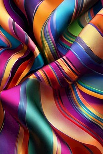 绚丽多彩条纹丝绸纹理