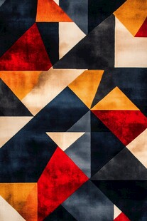 几何拼接抽象艺术图案
