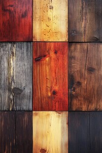 多彩拼接老木板纹理特写