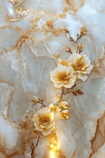玉质繁花大理石纹理背景