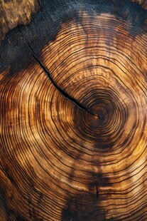 树桩年轮纹理特写