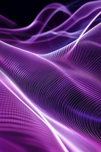 梦幻紫调流动光影线条