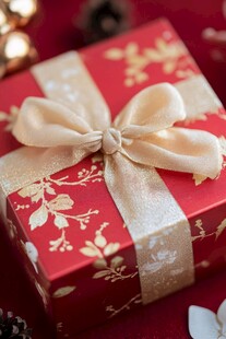 精美红底金纹礼品包装盒