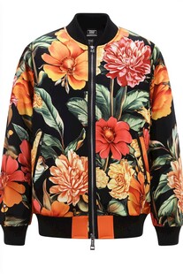 花卉印花时尚短款夹克