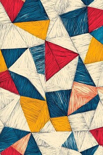 多彩几何拼接抽象图案