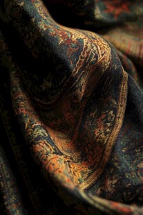 复古花纹精美织物细节