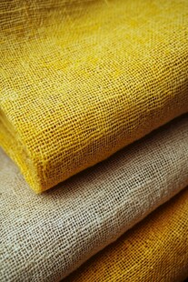 多彩织物纹理特写