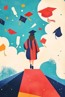 毕业时刻 迈向新程的女孩