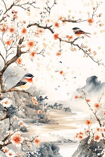 春日花鸟图 雅致山水意