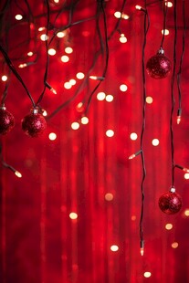 红色梦幻圣诞装饰灯景