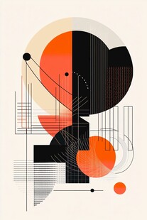 抽象几何图形艺术插画