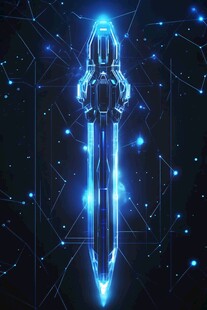 未来感科技光剑插画