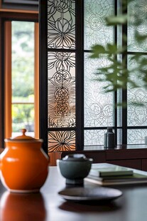 中式茶室雅致静谧一角