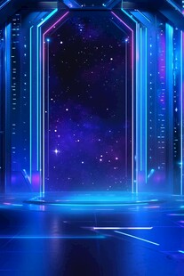 科幻风炫彩未来空间场景